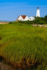 Lynde Point Lighthouse by Grassy Marsh